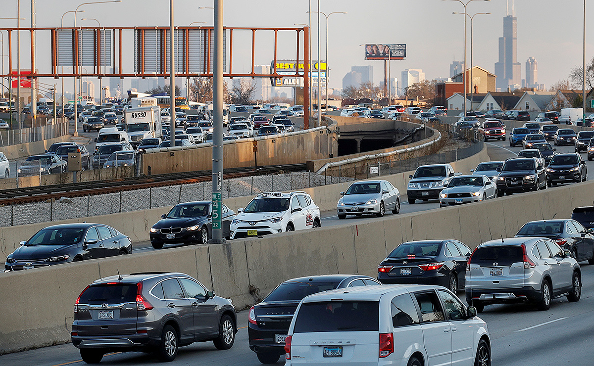 Congested traffic in Chicago